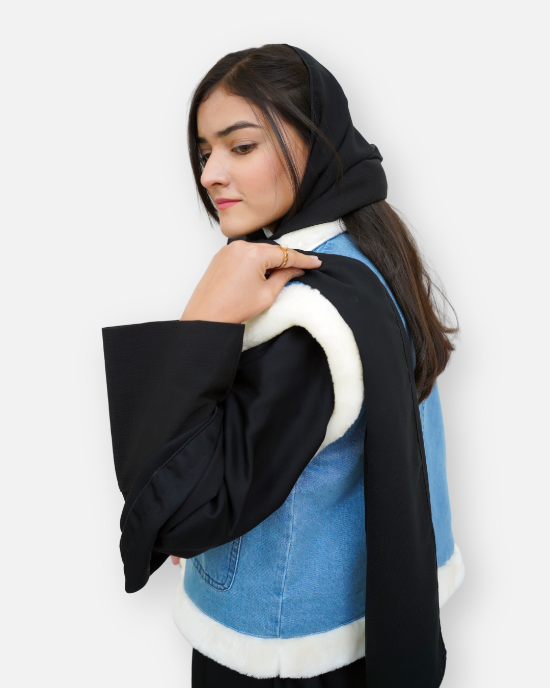 Soft Fur Winter Denim Vest