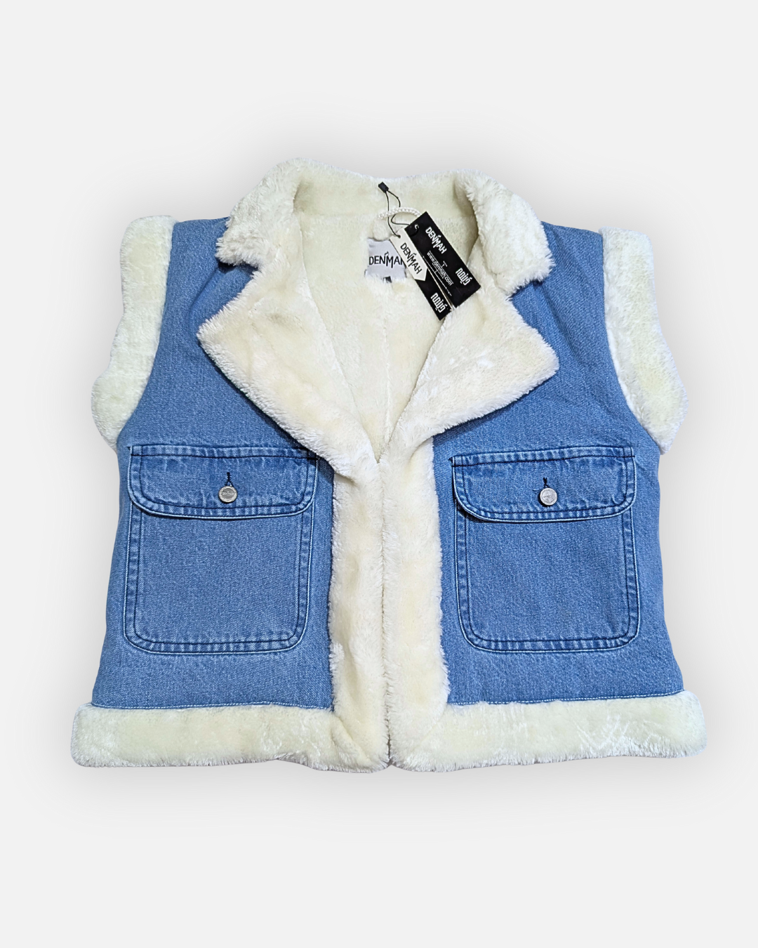 Soft Fur Winter Denim Vest