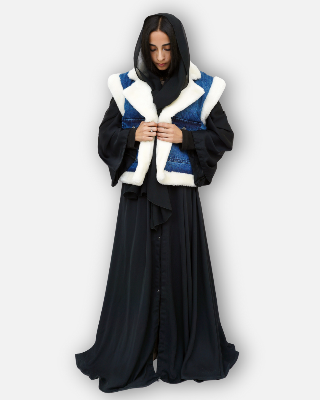 SoftFur Denim Winter Jacket