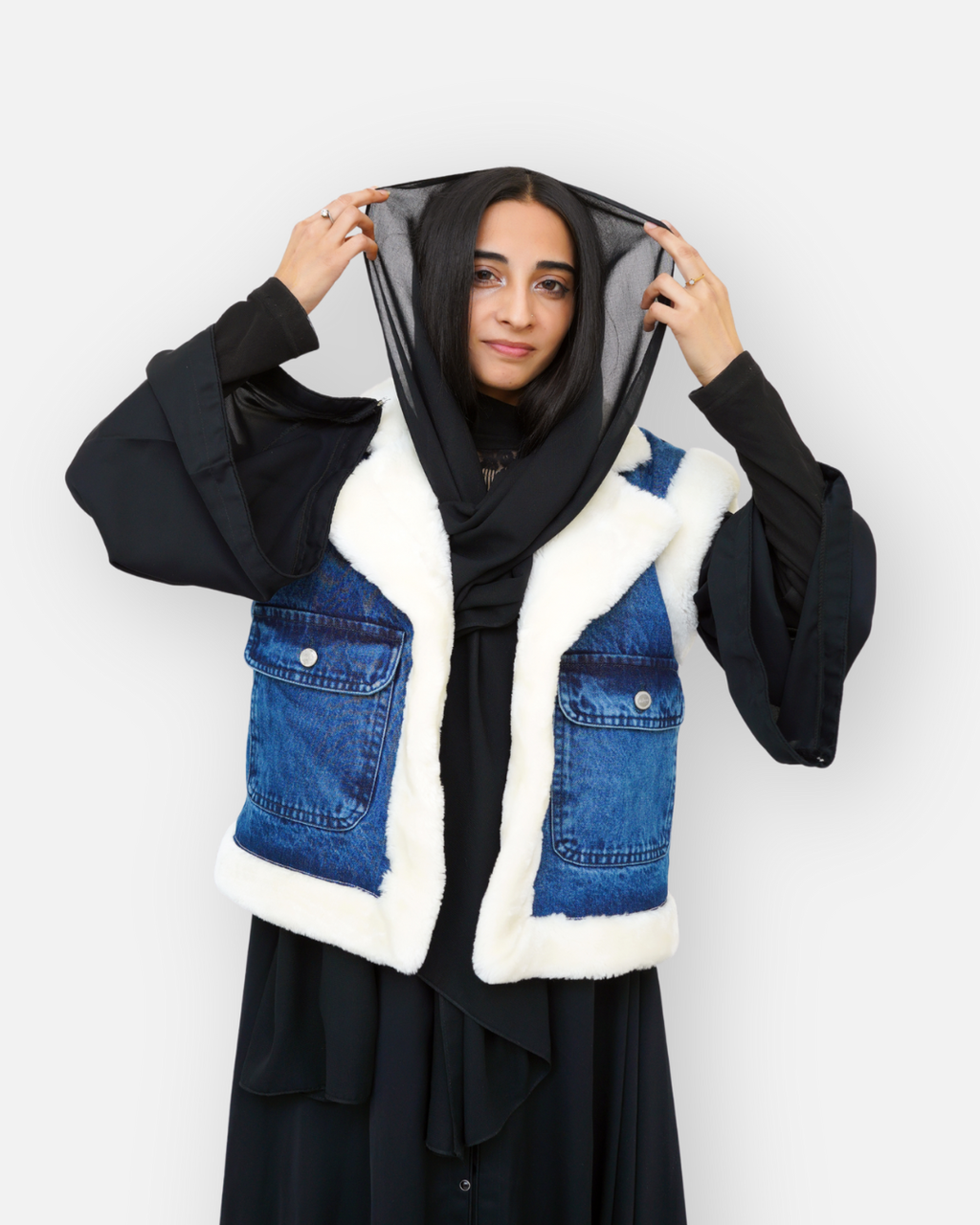 Soft Fur Denim Winter Jacket