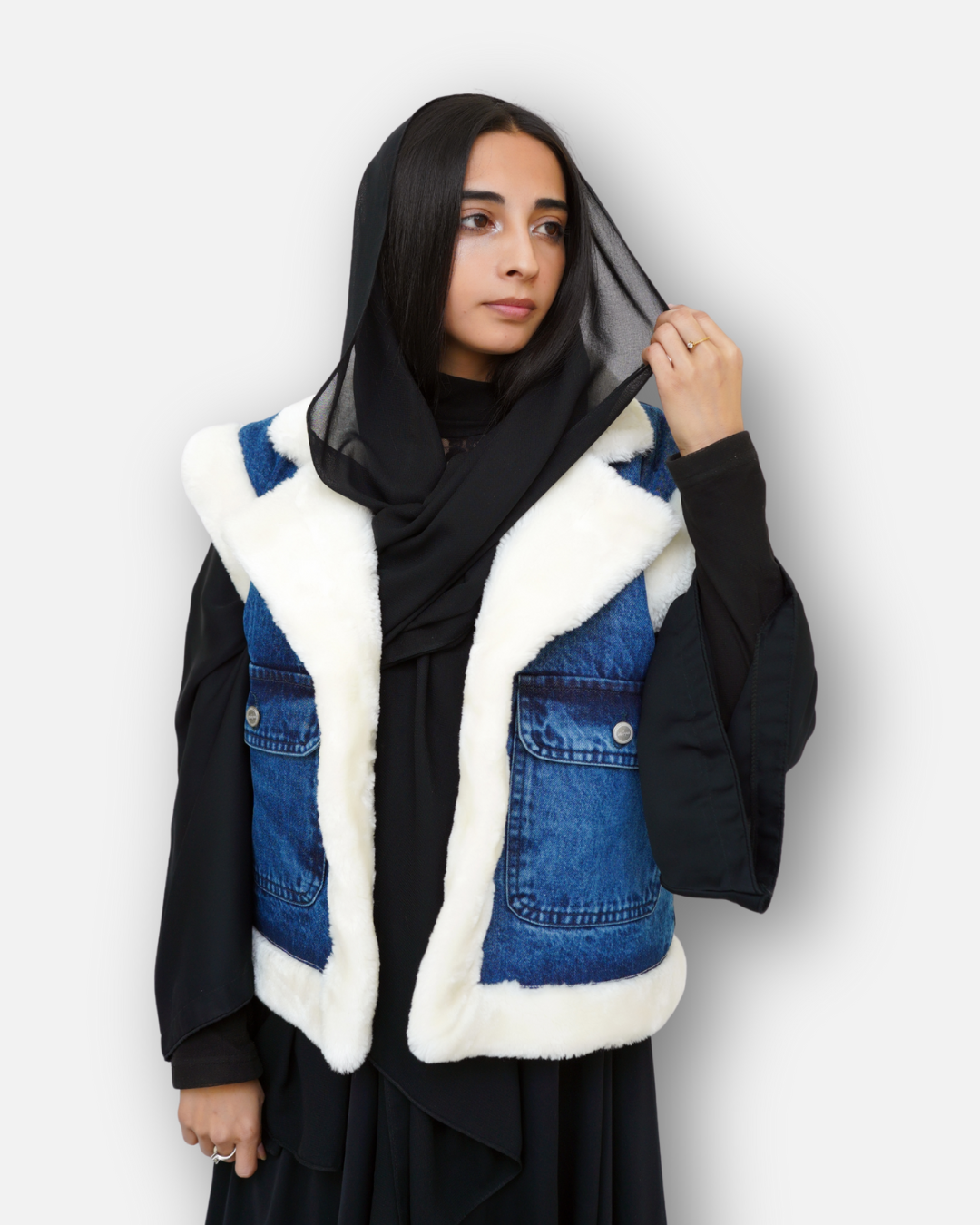 SoftFur Denim Winter Jacket