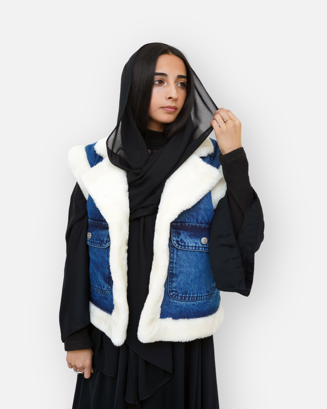 Soft Fur Denim Winter Jacket