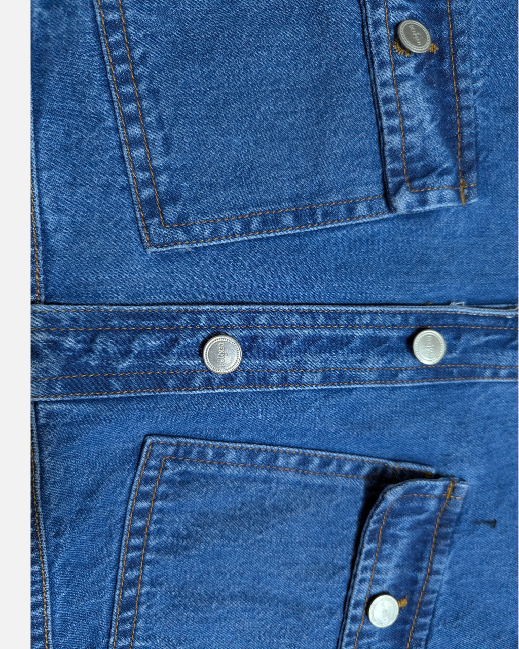 Mid-Blue Denim Jacket with Large Patch Pockets