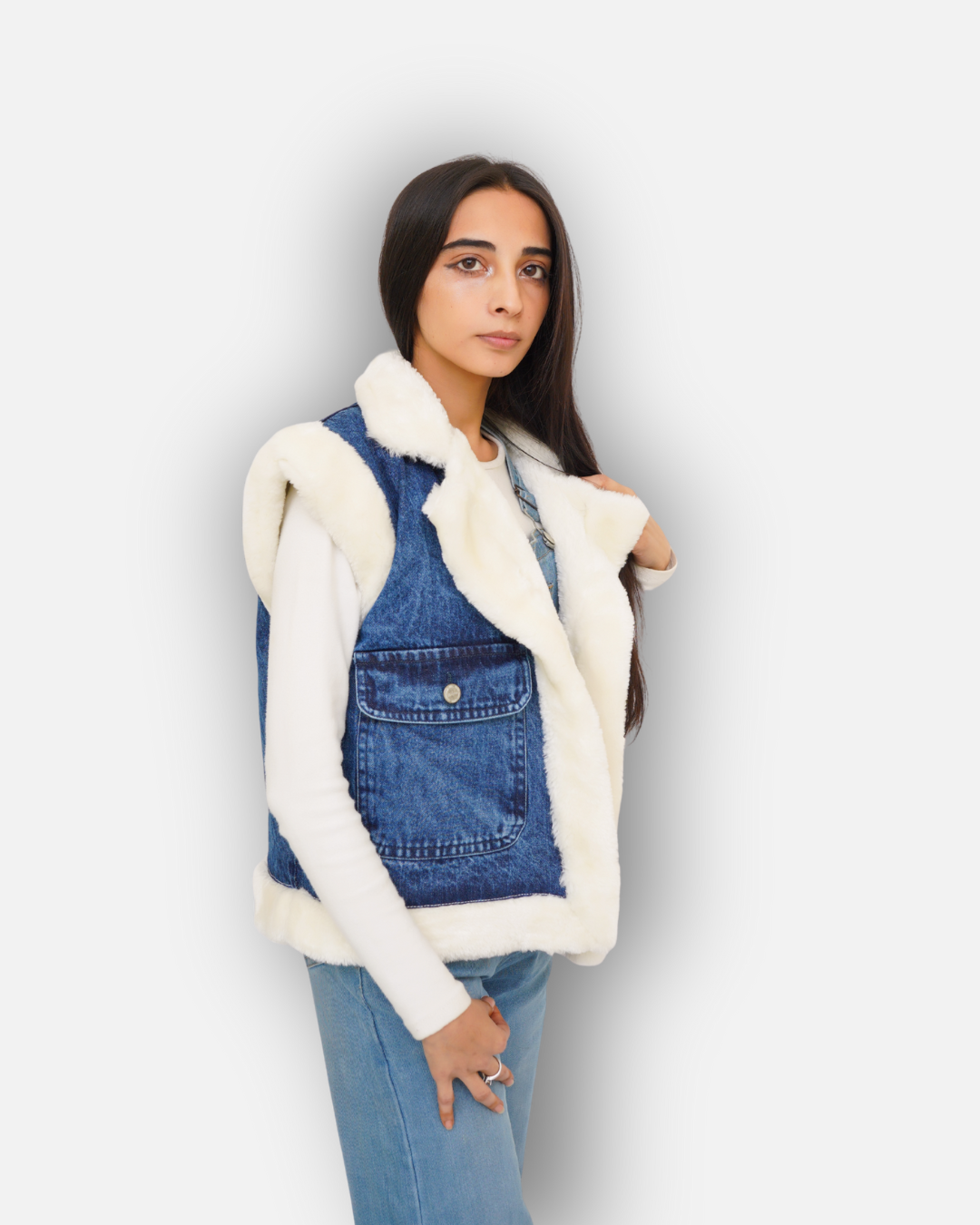 SoftFur Denim Winter Jacket