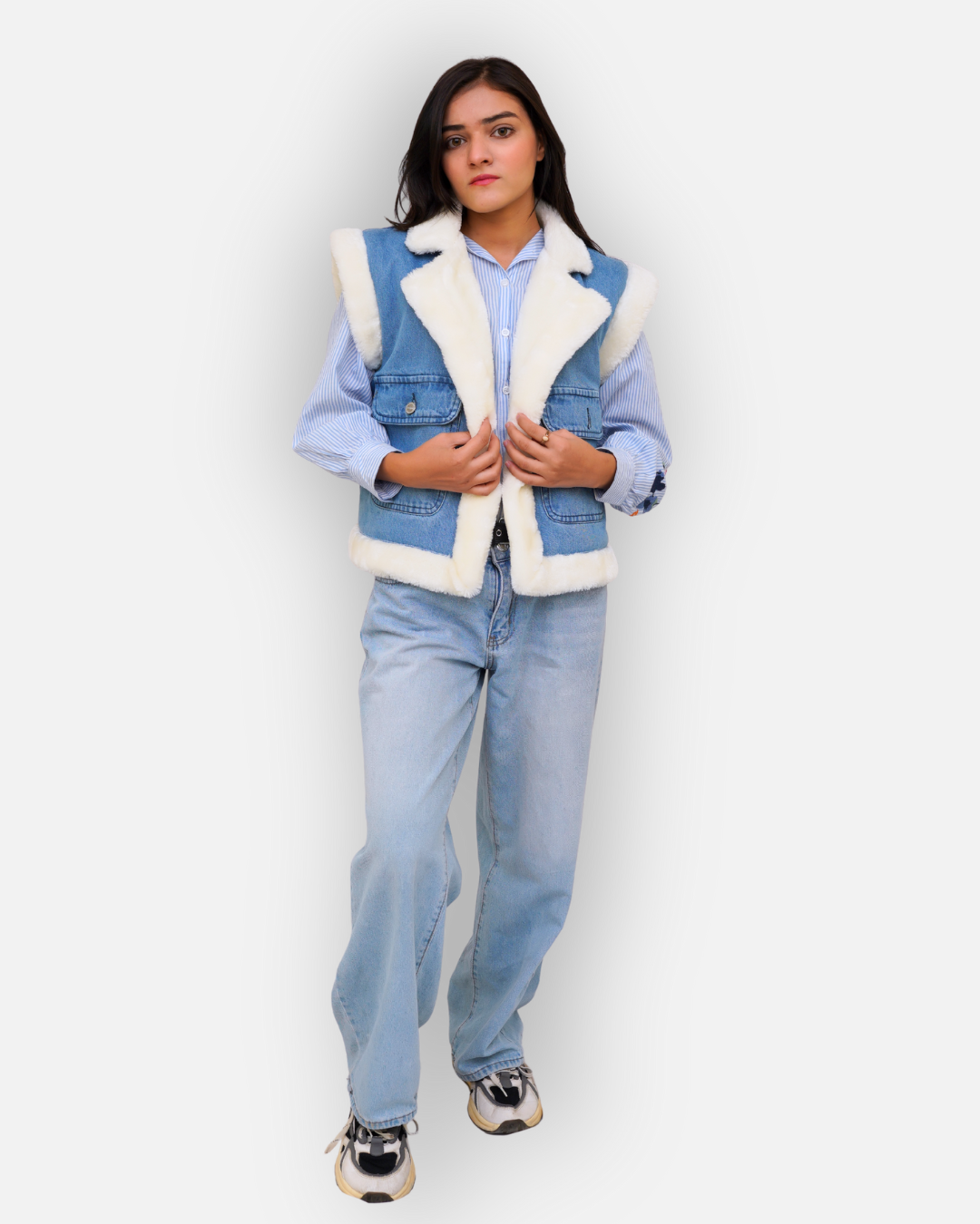 FurSoft Winter Denim Vest