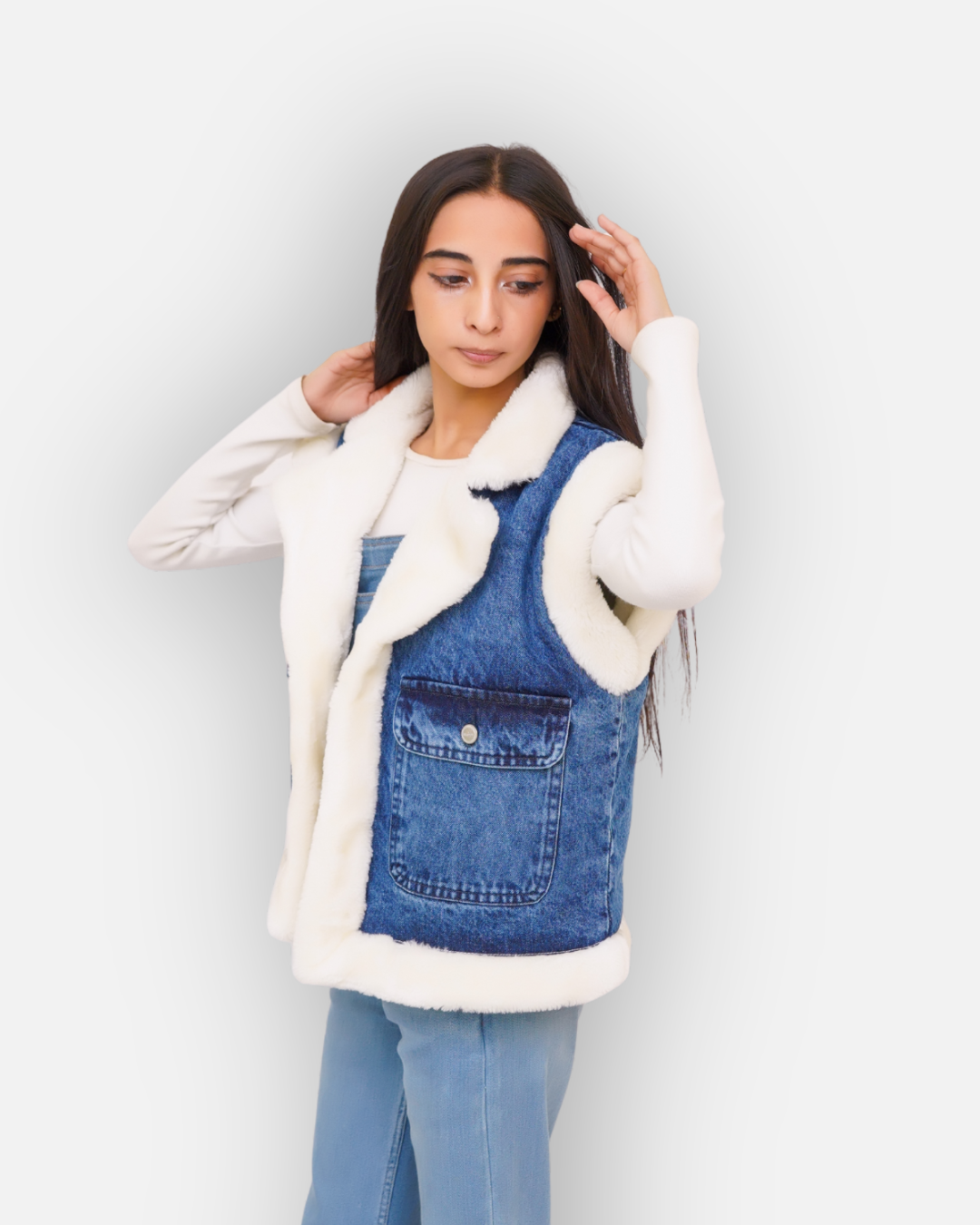 SoftFur Denim Winter Jacket
