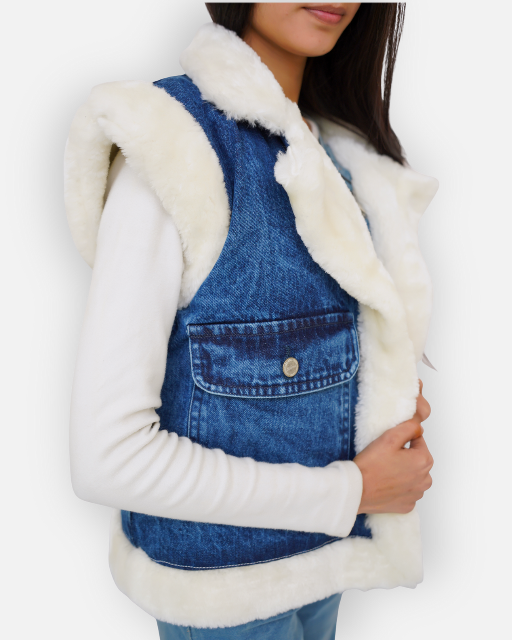 Soft Fur Denim Winter Jacket