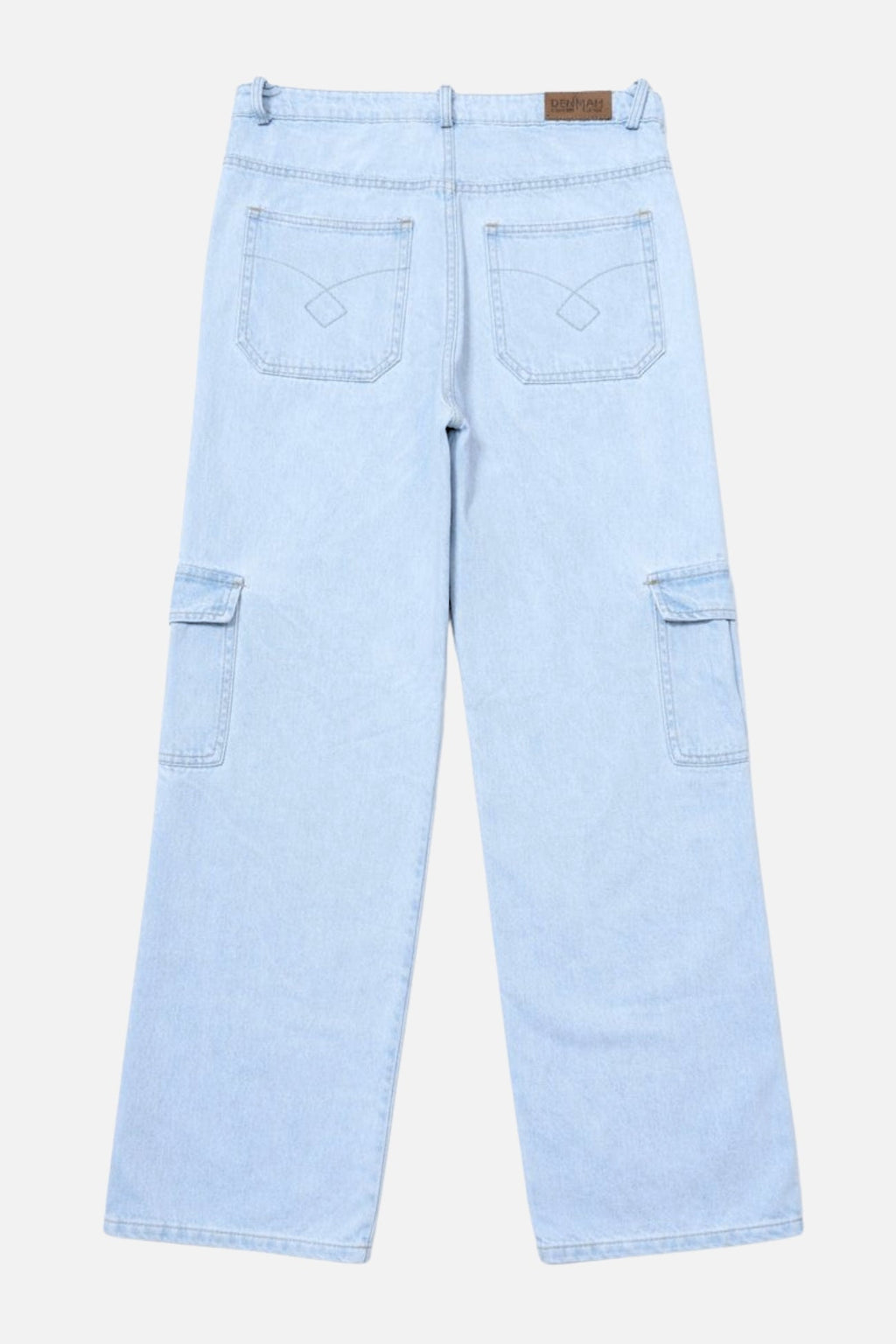 6 Pockets Light Blue Cargo Baggy Jean