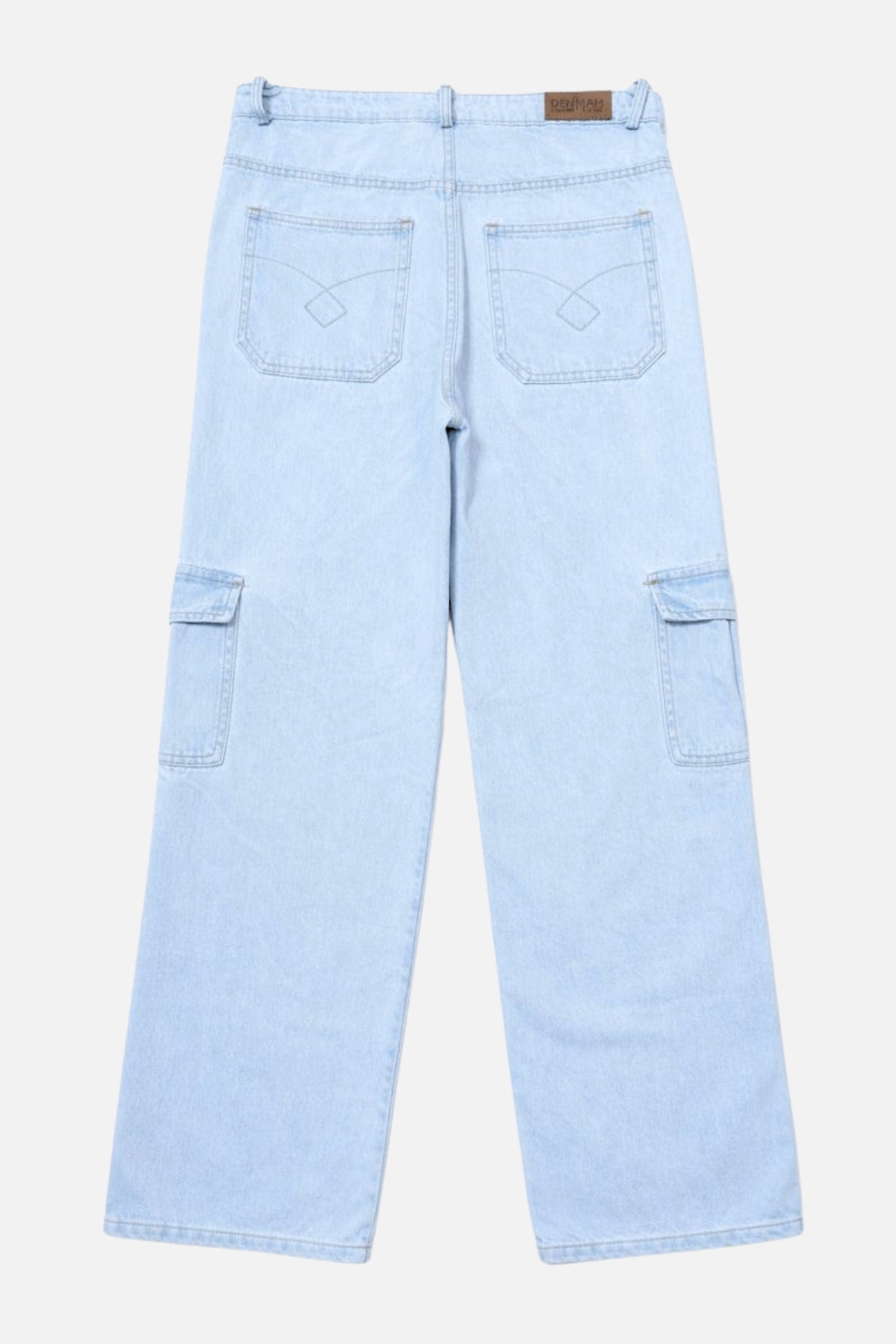 6 Pockets Light Blue Cargo Baggy Jean
