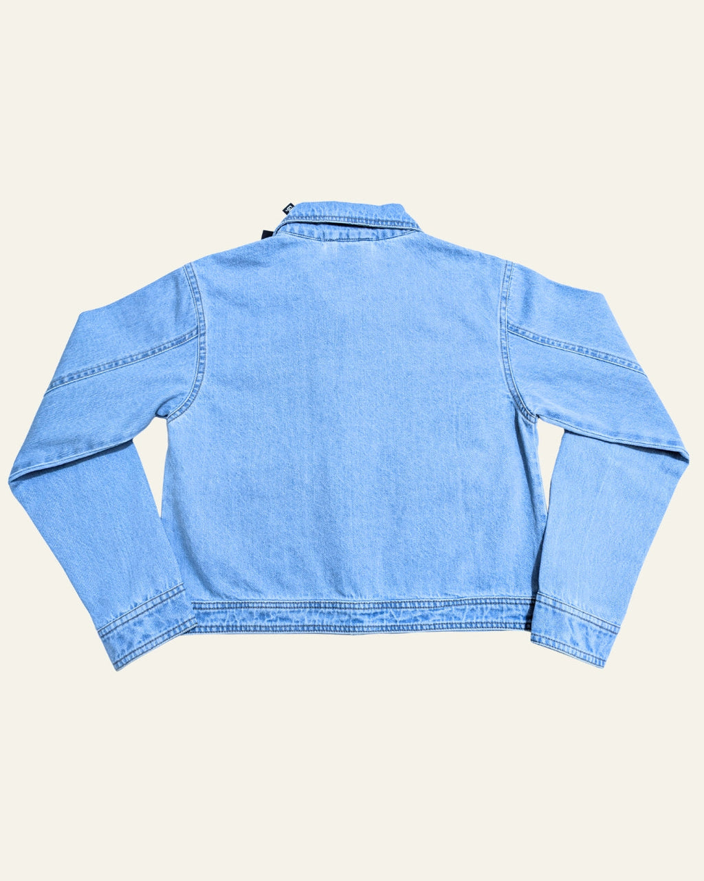 Light-Blue Denim Jacket with Large Patch Pockets