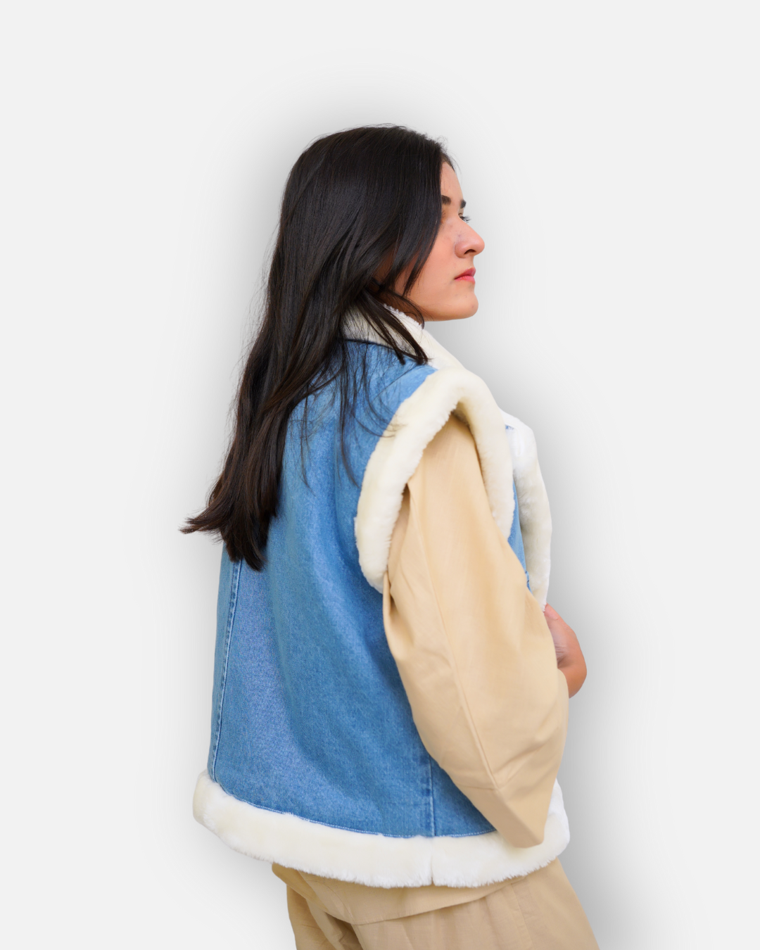 FurSoft Winter Denim Vest