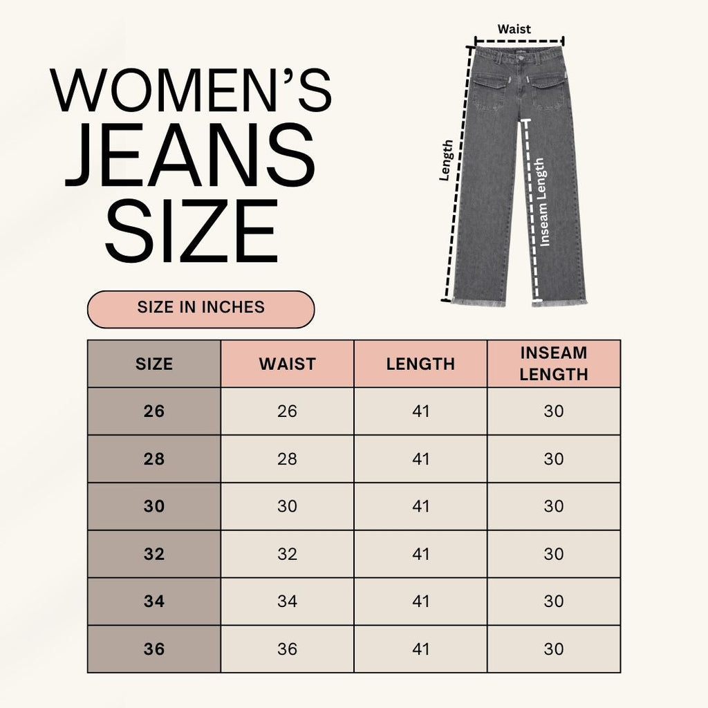 6 Pockets Mid-Light Blue Baggy Cargo Jean